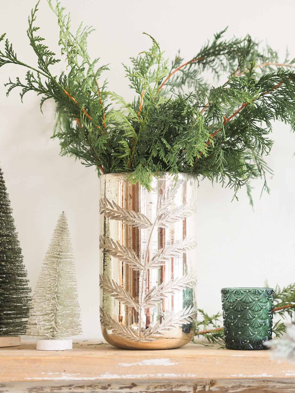 Botanica Mercury Glass Hurricane