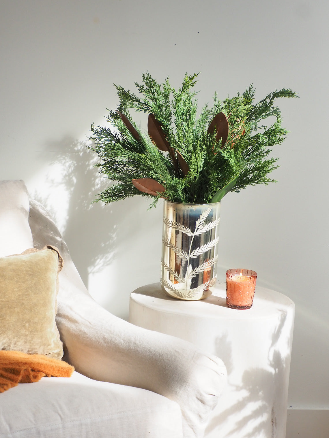 Botanica Mercury Glass Hurricane